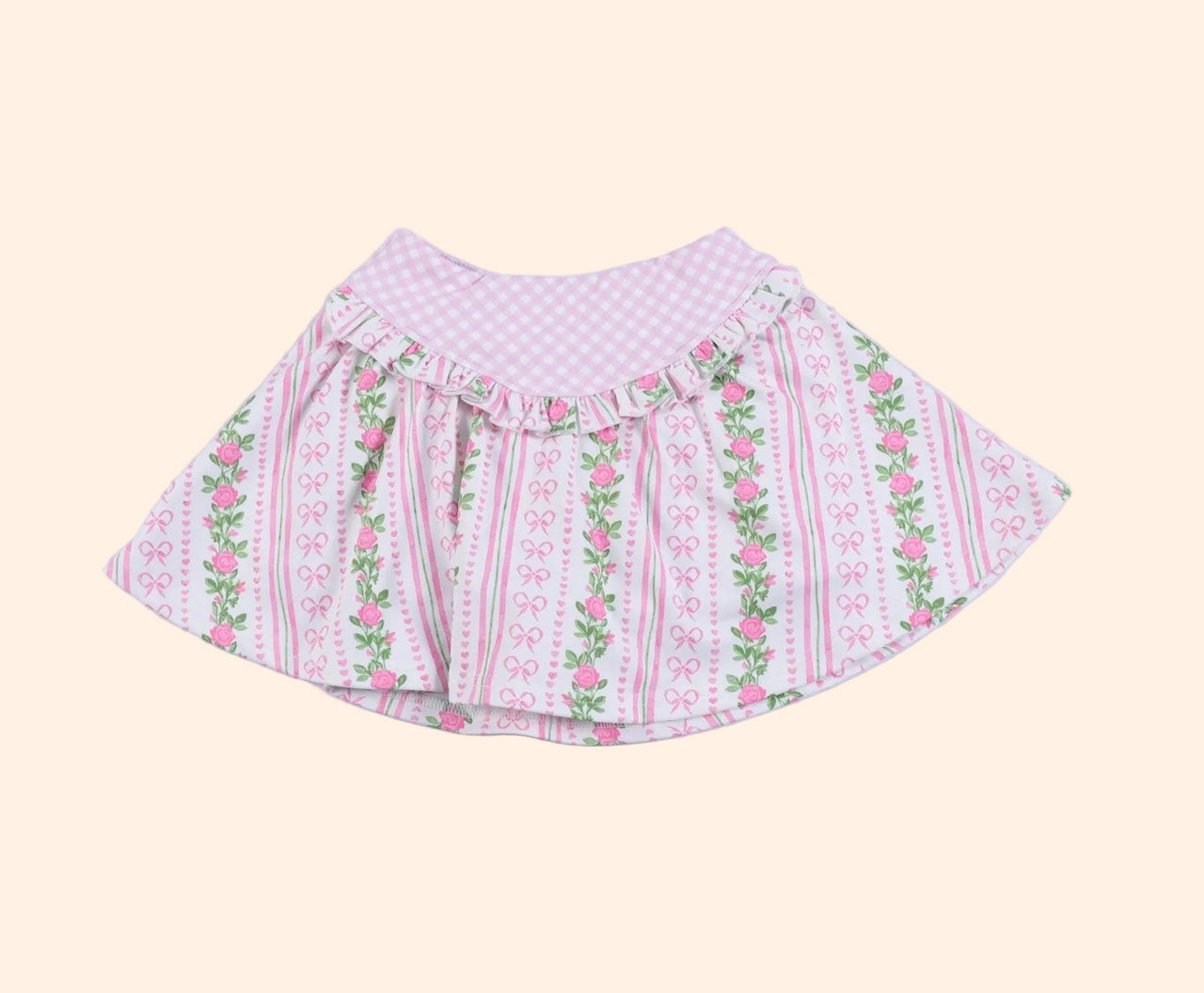 Poppyland Sabrina Skort - Bow Garden | HONEYPIEKIDS
