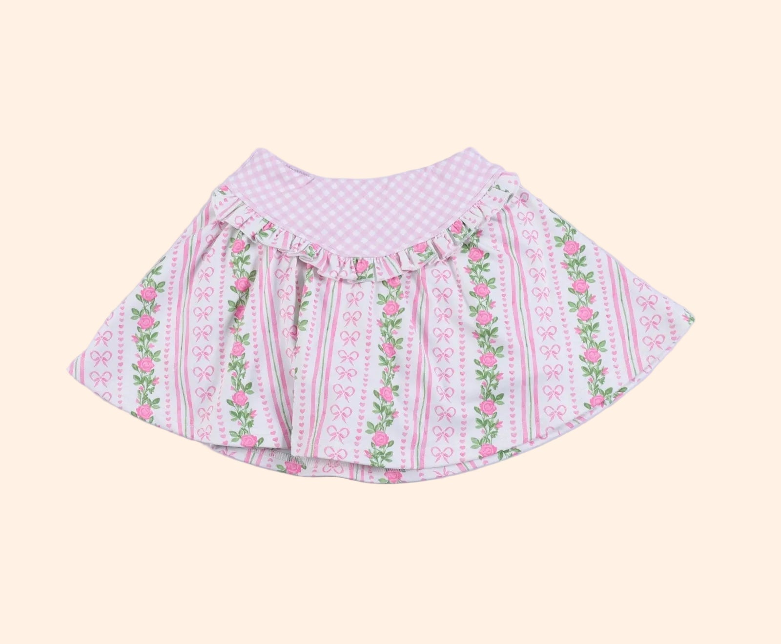 Poppyland Sabrina Skort - Bow Garden | HONEYPIEKIDS