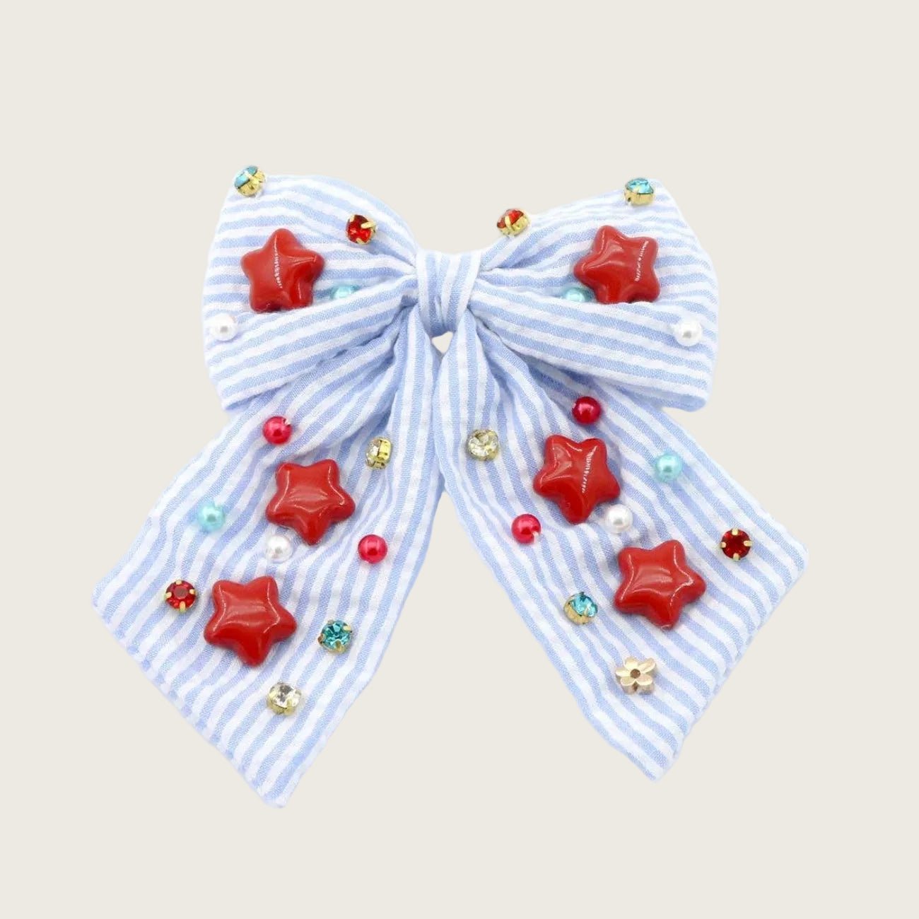 Poppyland Stars and Stripes Hair Bow | HONEYPIEKIDS