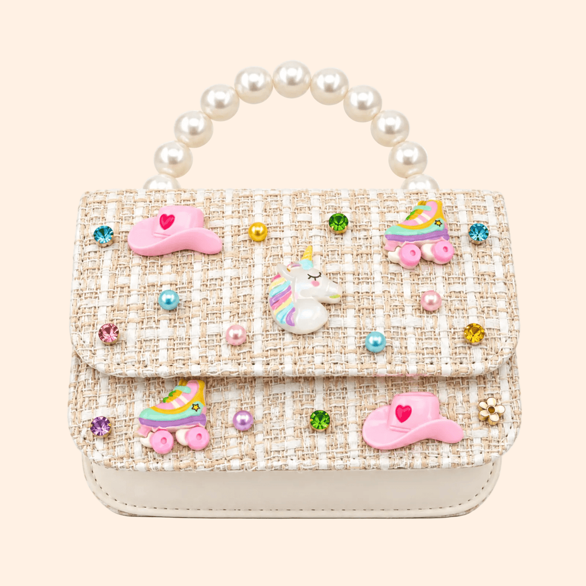 Poppyland Tweed Purse - Girly Pop | HONEYPIEKIDS | Kids Purses