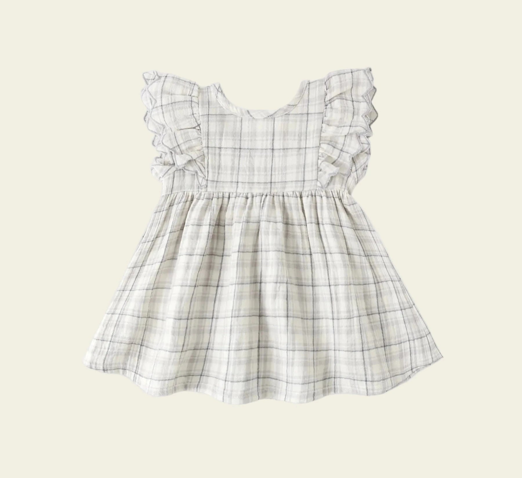 Quincy Mae Baby Girls Alina Dress in Blue Plaid | HONEYPIEKIDS | Made of Organic Cotton
