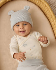 Quincy Mae Baby Bear Beanie Hat in Ice Blue - HONEYPIEKIDS