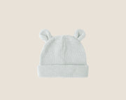 Quincy Mae Baby Bear Beanie Hat in Ice Blue - HONEYPIEKIDS