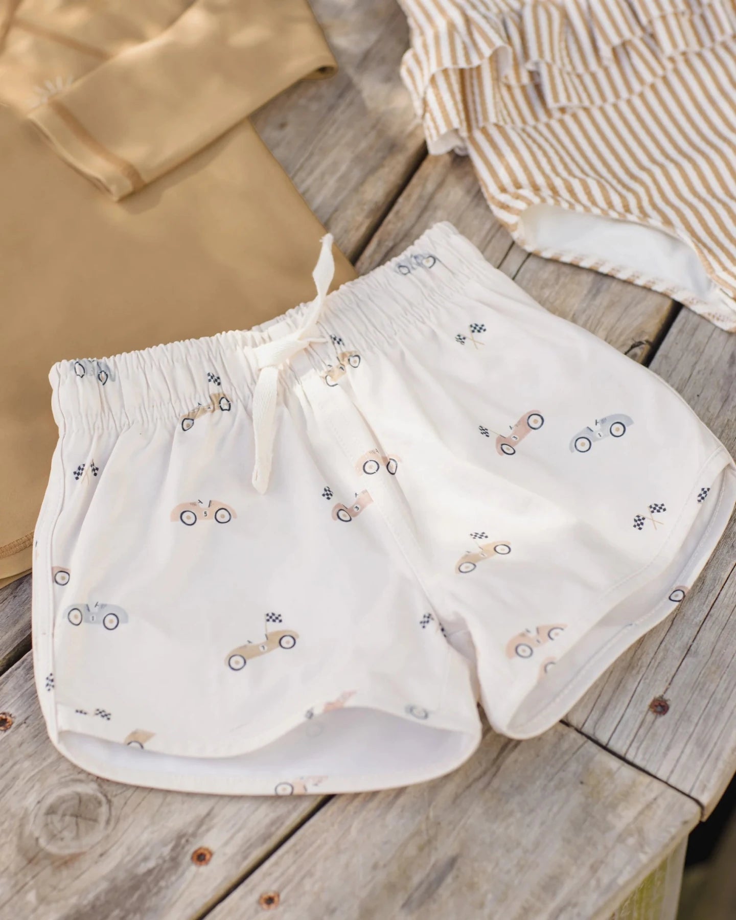 Quincy Mae Baby Boys Swim Shorts - Race Car | HONEYPIEKIDS 