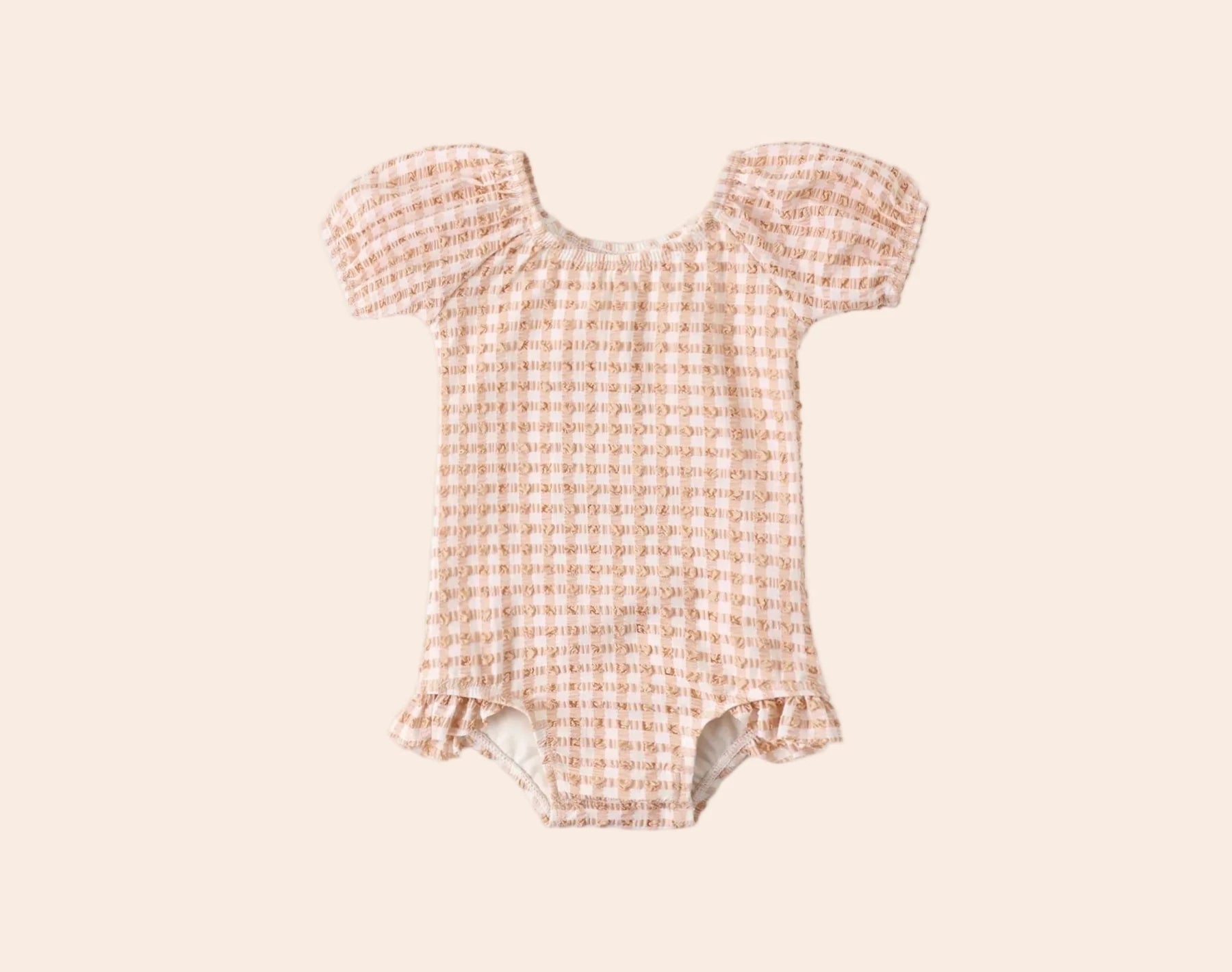 Quincy Mae Baby Catalina One-Piece Swimsuit - Melon Check | HONEYPIEKIDS