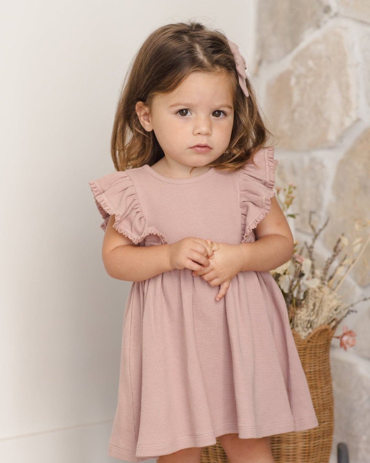 Quincy Mae Daisy Dress - Mauve | HONEYPIEKIDS