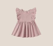 Quincy Mae Daisy Dress - Mauve | HONEYPIEKIDS