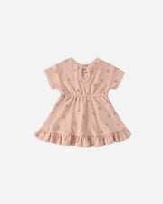 Quincy Mae Baby Girls Terry Dress - Polka Dot Melon | HONEYPIEKIDS