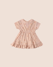 Quincy Mae Baby Girls Terry Dress - Polka Dot Melon | HONEYPIEKIDS