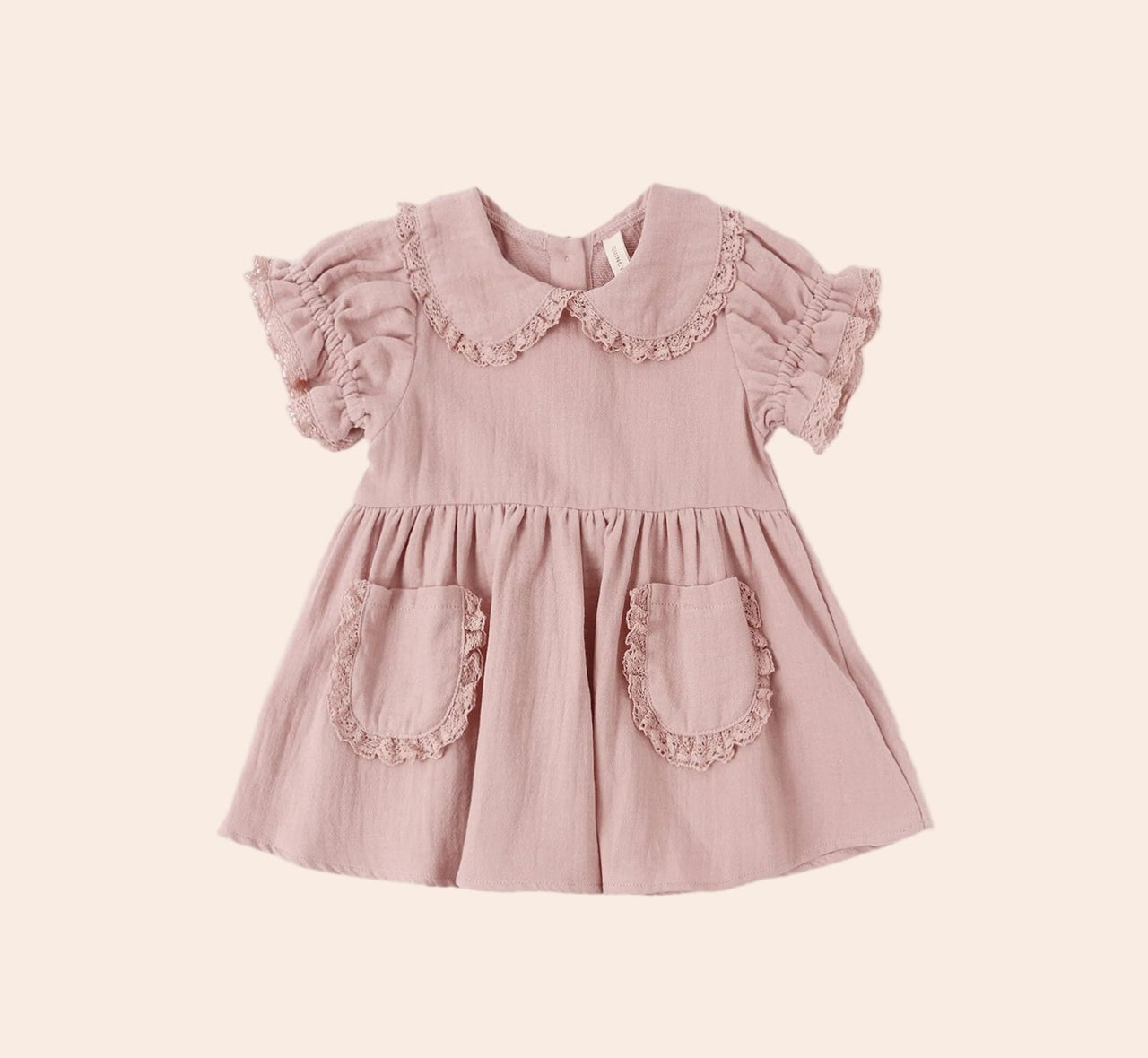 Quincy Mae Baby Marisol Dress - Mauve | HONEYPIEKIDS