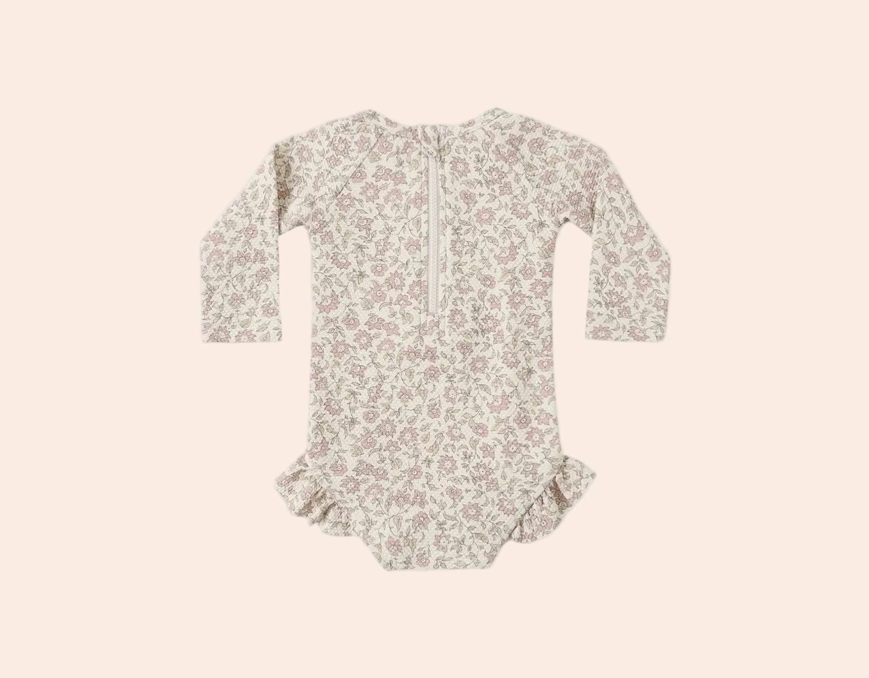 Quincy Mae Olivia One-piece Rashguard Swimsuit - Dahlia | HONEYPIEKIDS