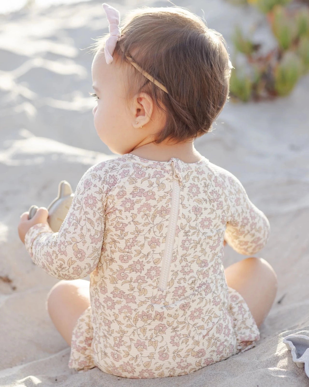 Quincy Mae Olivia One-piece Rashguard Swimsuit - Dahlia | HONEYPIEKIDS