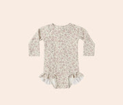 Quincy Mae Olivia One-piece Rashguard Swimsuit - Dahlia | HONEYPIEKIDS