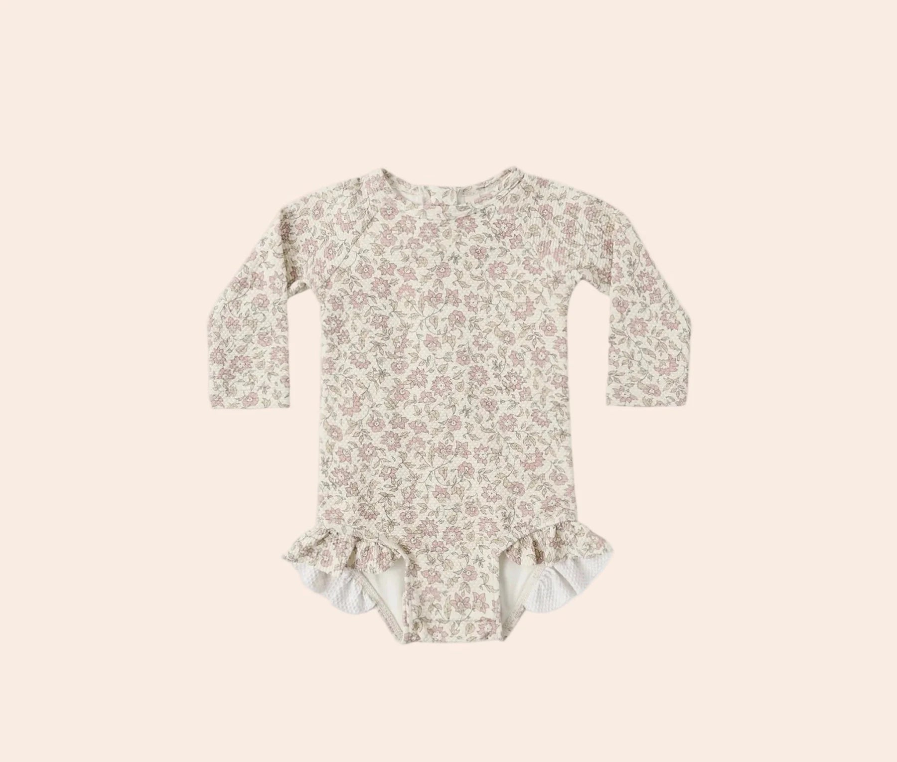 Quincy Mae Olivia One-piece Rashguard Swimsuit - Dahlia | HONEYPIEKIDS