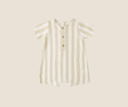 Quincy Mae Baby S/S Woven Romper - Summer Stripe | HONEYPIEKIDS