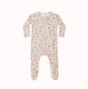 Quincy Mae Bamboo Zip Footie - Bloom | HONEYPIEKIDS 