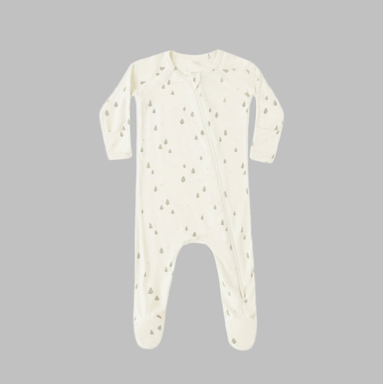 Quincy Mae Bamboo Zip Footie - Trees | HONEYPIEKIDS 