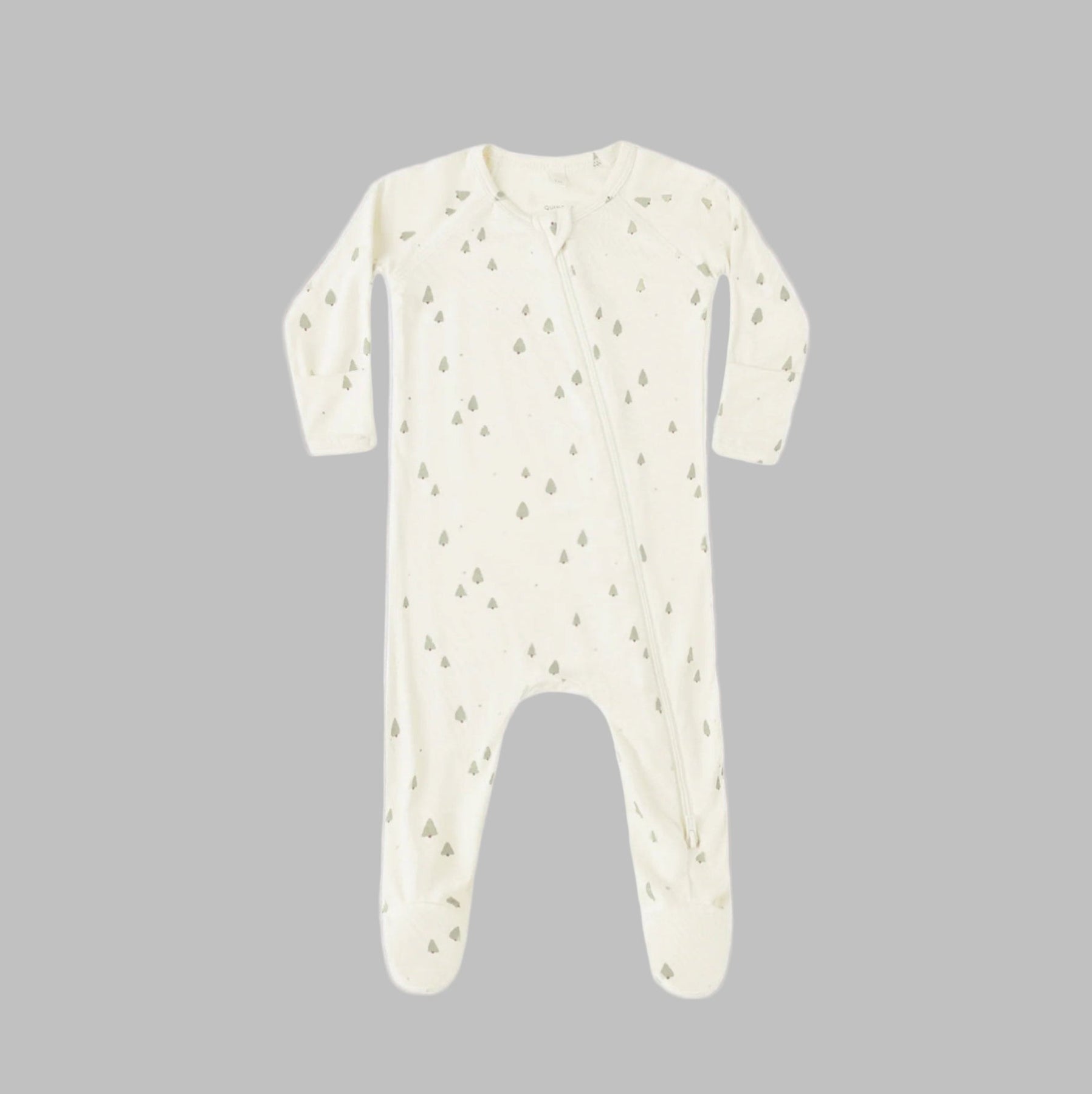 Quincy Mae Bamboo Zip Footie - Trees | HONEYPIEKIDS 