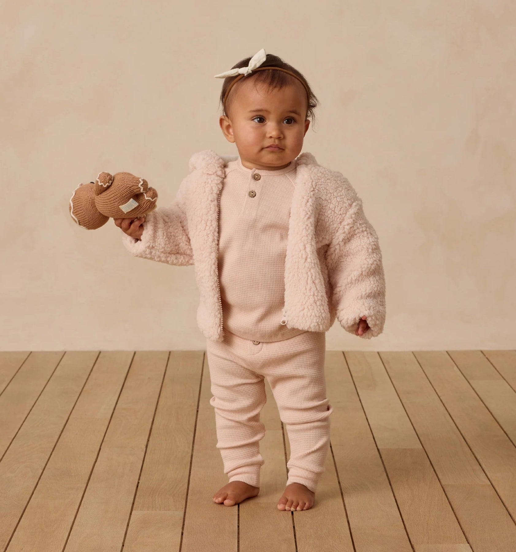 Quincy Mae Bear Jacket - Frost | HONEYPIEKIDS 