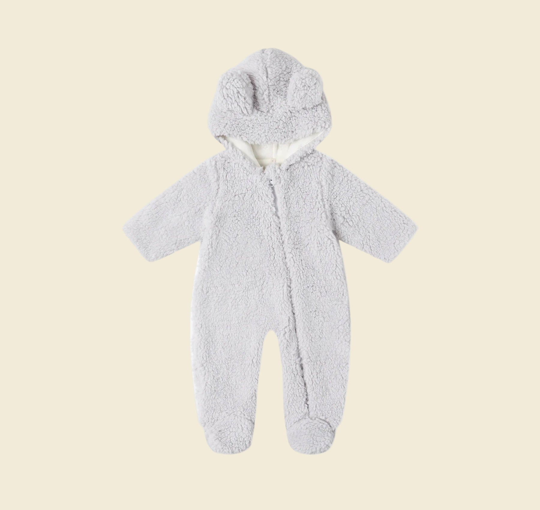 Quincy Mae Bear Jumpsuit - Frost | HONEYPIEKIDS