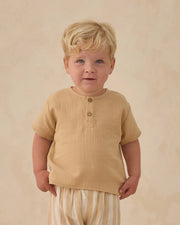 Quincy Mae Boys Henry Top - Butterscotch | HONEYPIEKIDS.COM