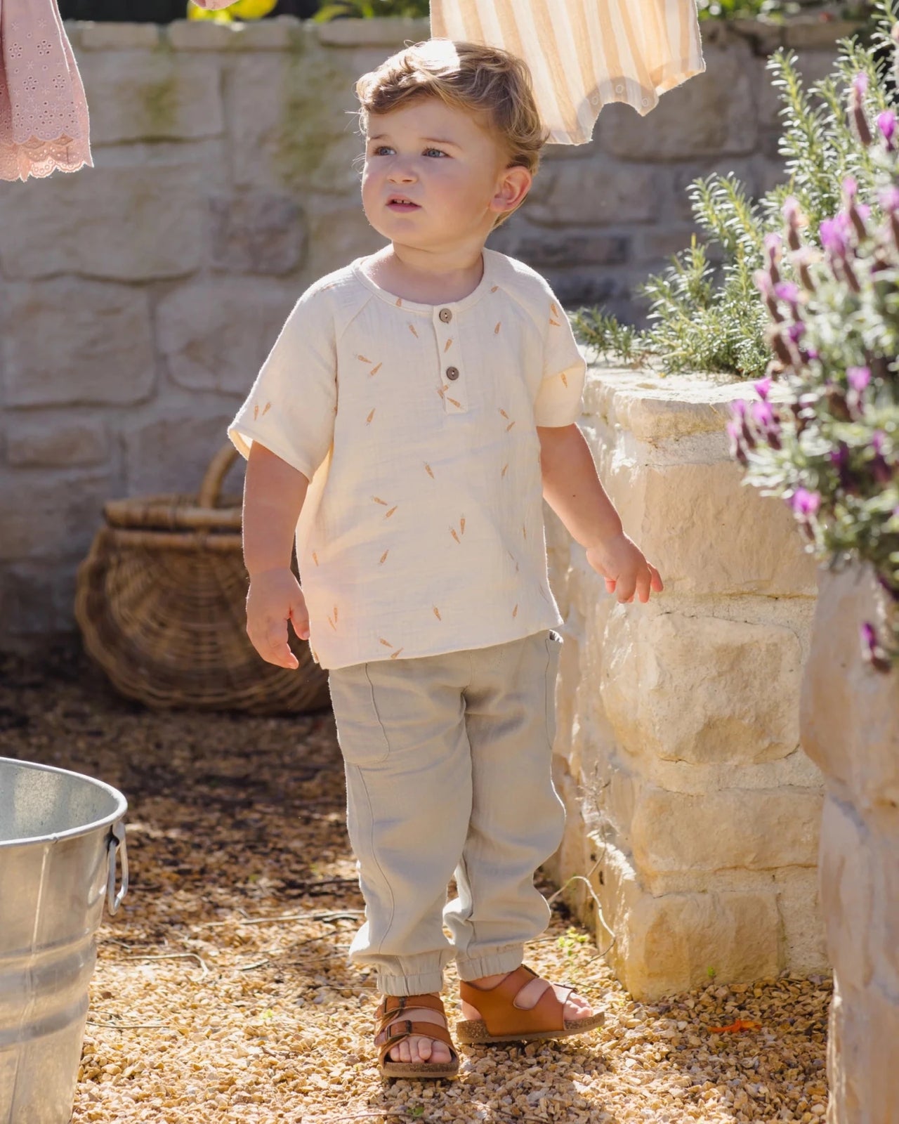Quincy Mae Baby Boys Luca Pants - Sage | HONEYPIEKIDS.COM