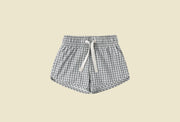 Quincy Mae Boys Swim Shorts - Ocean Gingham | HONEYPIEKIDS 