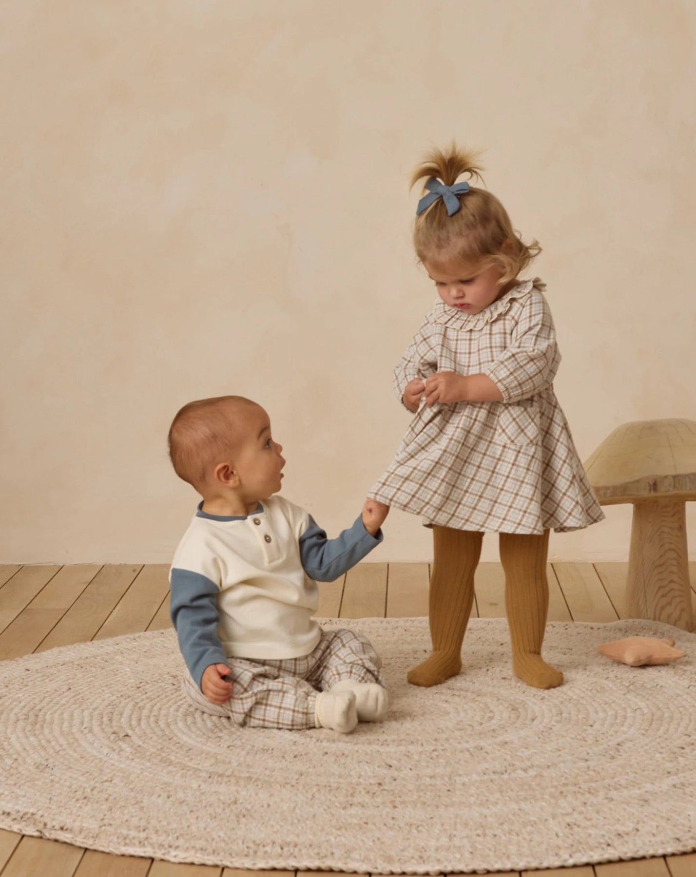 Quincy Mae Boys Woven Pants - Blue Plaid | HONEYPIEKIDS