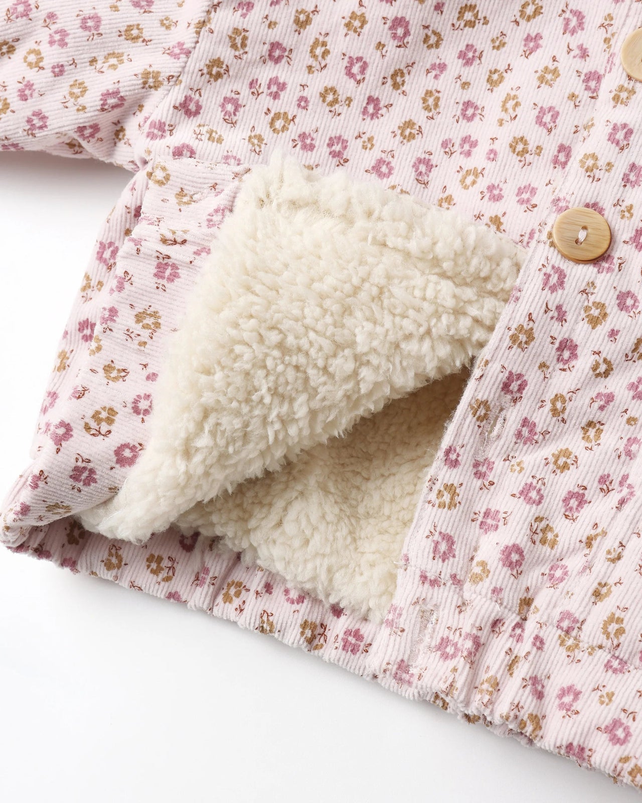 Quincy Mae Corduroy Hooded Jacket | Wildﬂowers
