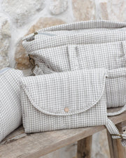 Quincy Mae Diaper Bag + Changing Mat - Sage Gingham | HONEYPIEKIDS