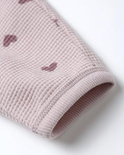 Quincy Mae Waffle Slouch Set | Hearts | HONEYPIEKIDS