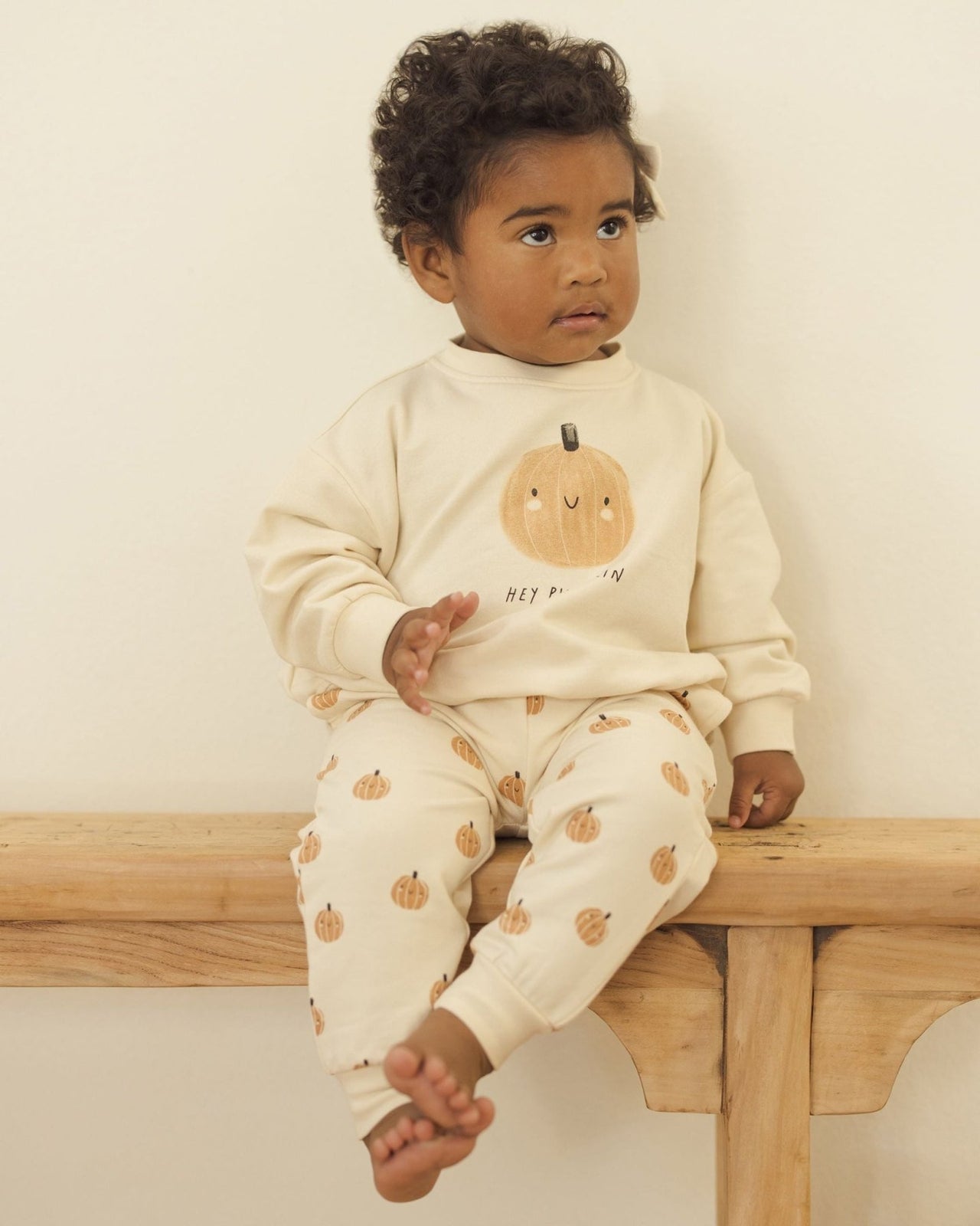 Quincy Mae Halloween Hey Pumpkin Fleece Sweatshirt | HONEYPIEKIDS 