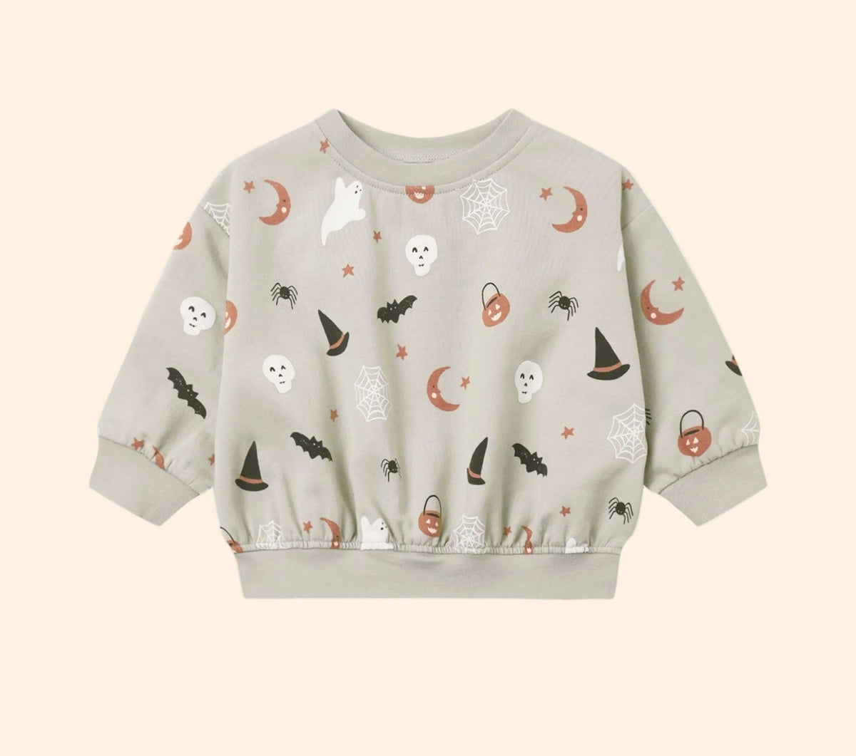 Quincy Mae Halloween Relaxed Fleece Sweatshirt - Halloween Things | HONEYPIEKIDS 