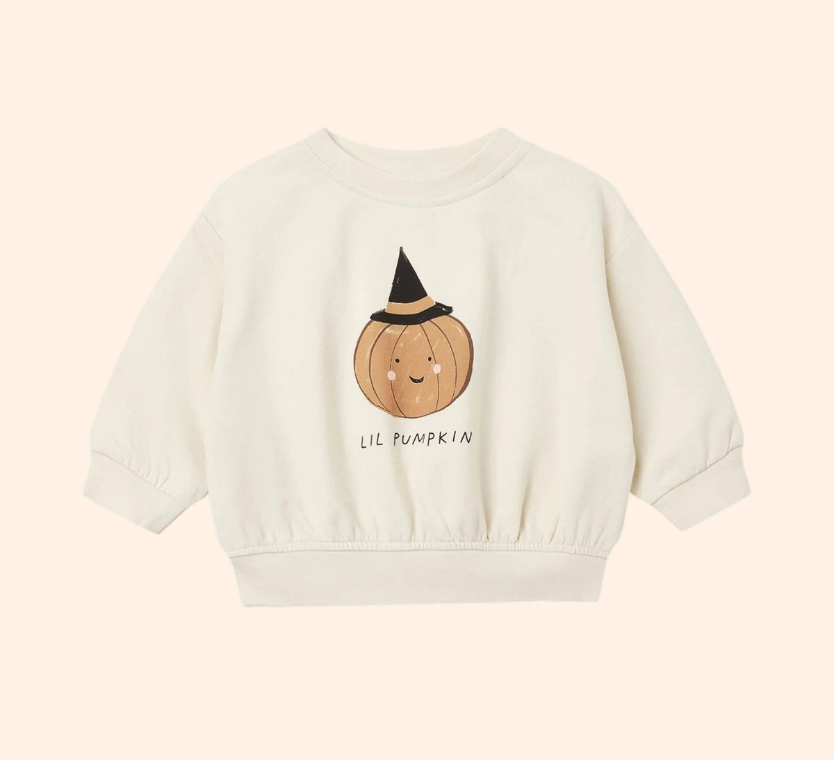 Quincy Mae Halloween Relaxed Fleece Sweatshirt - Lil Pumpkin | HONEYPIEKIDS