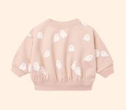 Quincy Mae Halloween Relaxed Fleece Sweatshirt - Sweet Ghost | HONEYPIEKIDS 