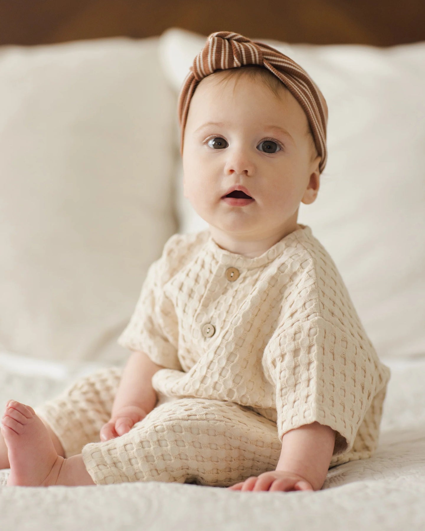 Quincy Mae Hayes Jumpsuit - Natural | HONEYPIEKIDS 