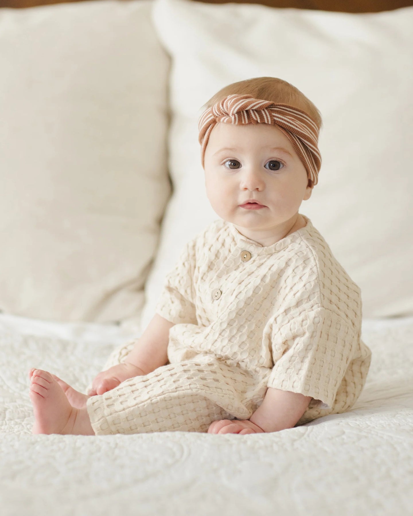 Quincy Mae Hayes Jumpsuit - Natural | HONEYPIEKIDS 