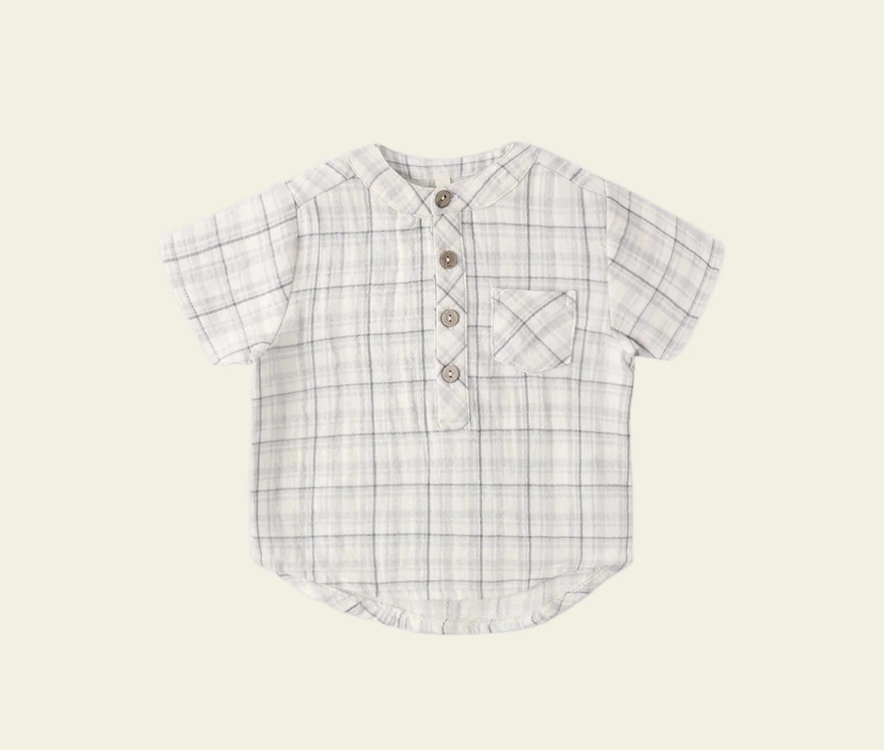 Quincy Mae Jaxson Shirt - Blue Plaid | HONEYPIEKIDS 