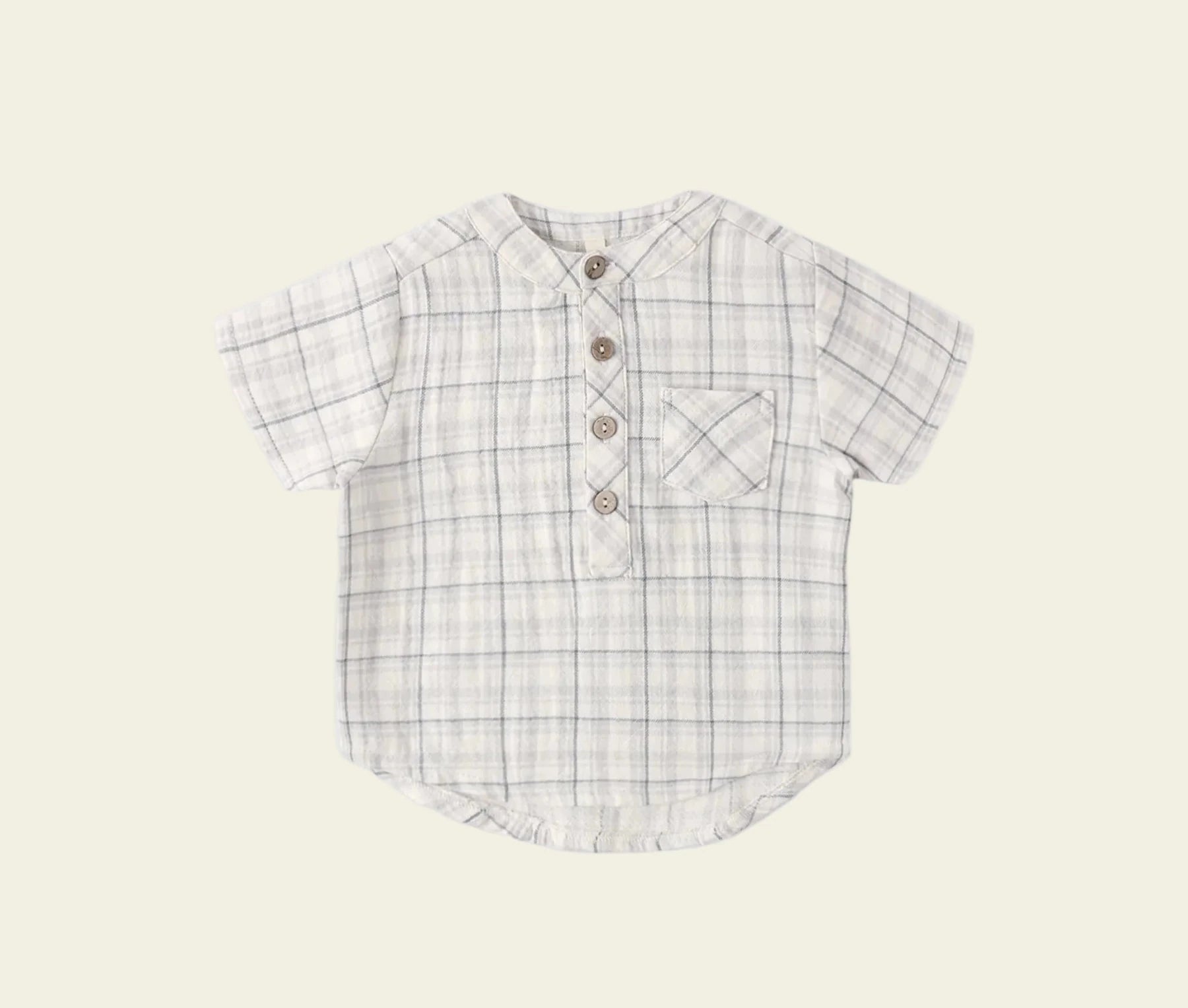 Quincy Mae Jaxson Shirt - Blue Plaid | HONEYPIEKIDS 