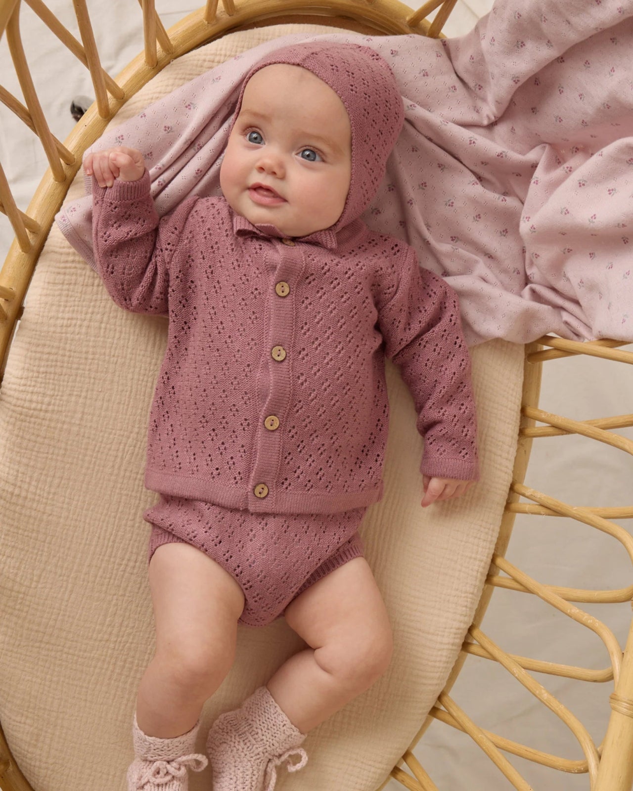QUINCY MAE Mulberry Knit Bonnet | HONEYPIEKIDS