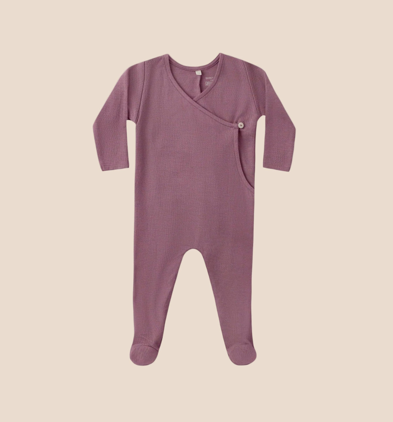 Quincy Mae Pointelle Wrap Footie - Mulberry | HONEYPIEKIDS