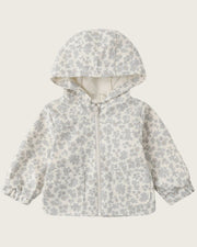 Quincy Mae Rain Coat - BLUE FLORAL | HONEYPIEKIDS 