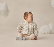 Quincy Mae Rain Coat - BLUE FLORAL | HONEYPIEKIDS 