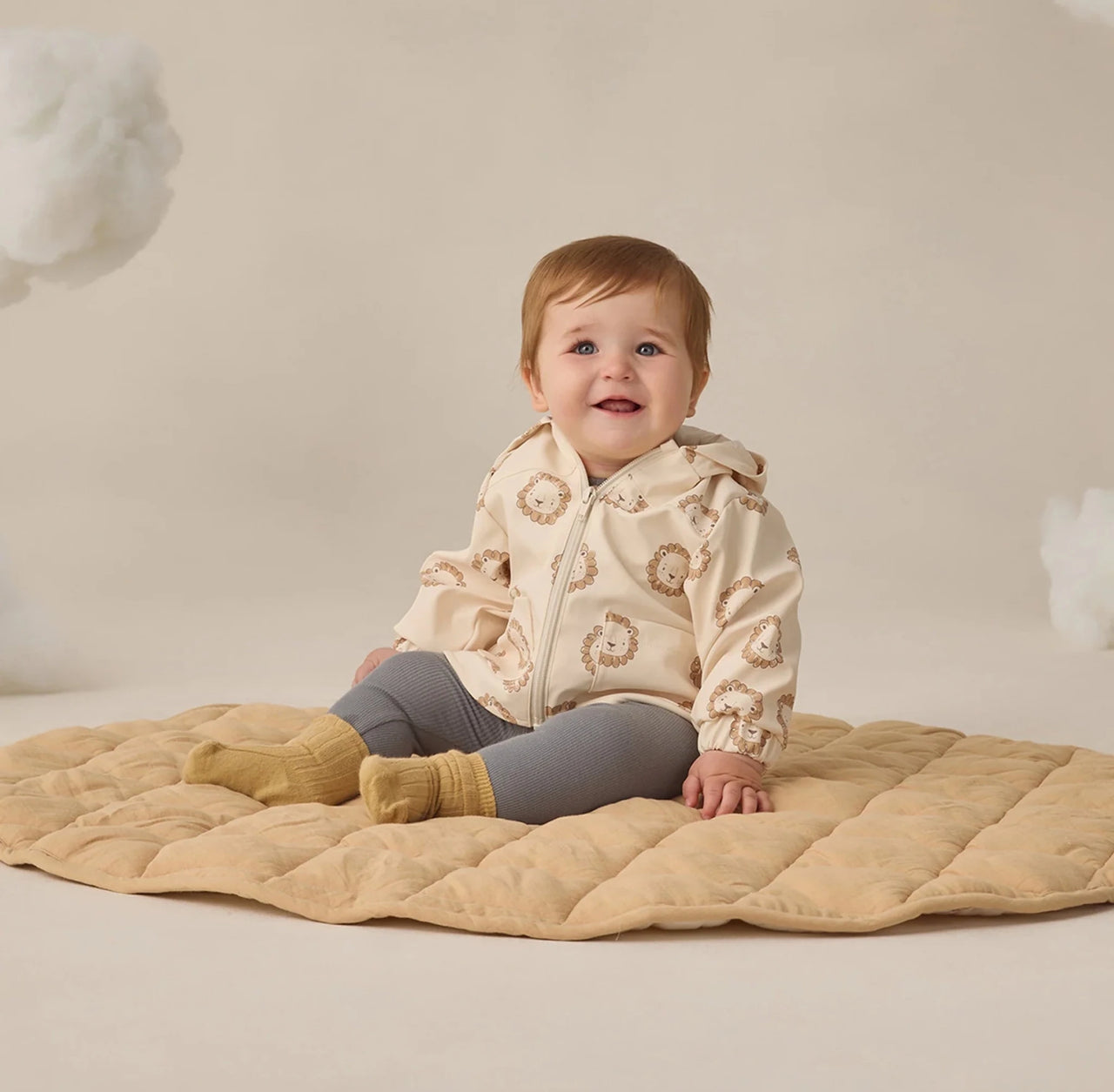 Quincy Mae Rain Coat - LIONS | HONEYPIEKIDS