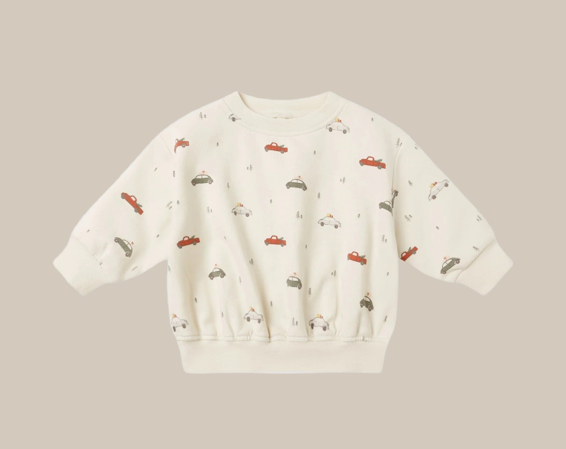 Quincy Mae Relaxed Fleece Sweatshirt and Pants Set - Holiday Cars | HONEYPIEKIDS