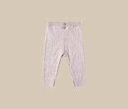 Quincy Mae Rib Knit Peplum Top and Knit Legging | Lilac |  HONEYPIEKIDS