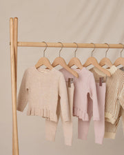Quincy Mae Rib Knit Peplum Top and Knit Legging | HONEYPIEKIDS