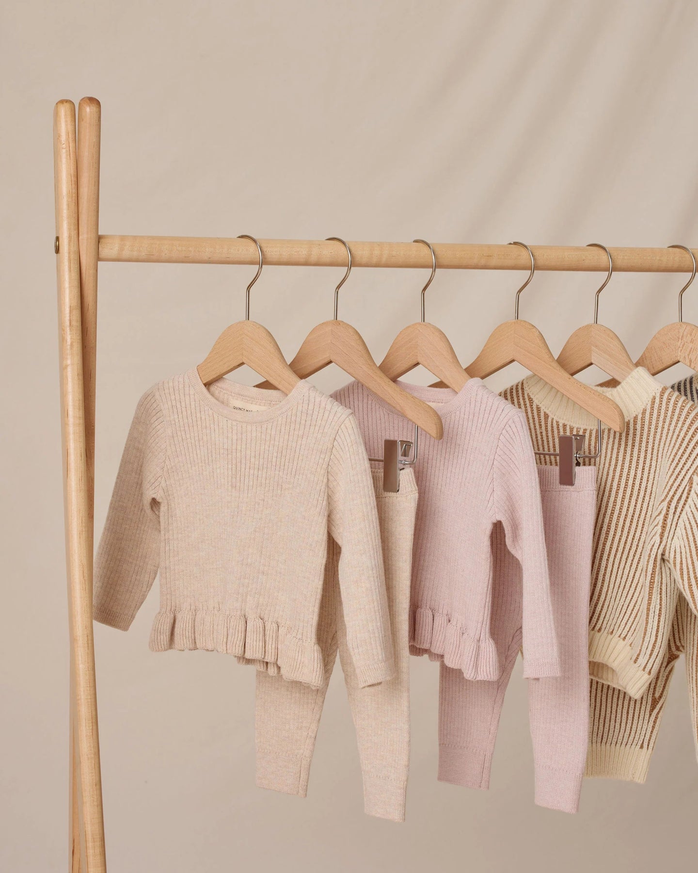 Quincy Mae Rib Knit Peplum Top and Knit Legging | HONEYPIEKIDS