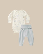 Quincy Mae Side Snap Bodysuit + Pant Set | Polar Bears | HONEYPIEKIDS