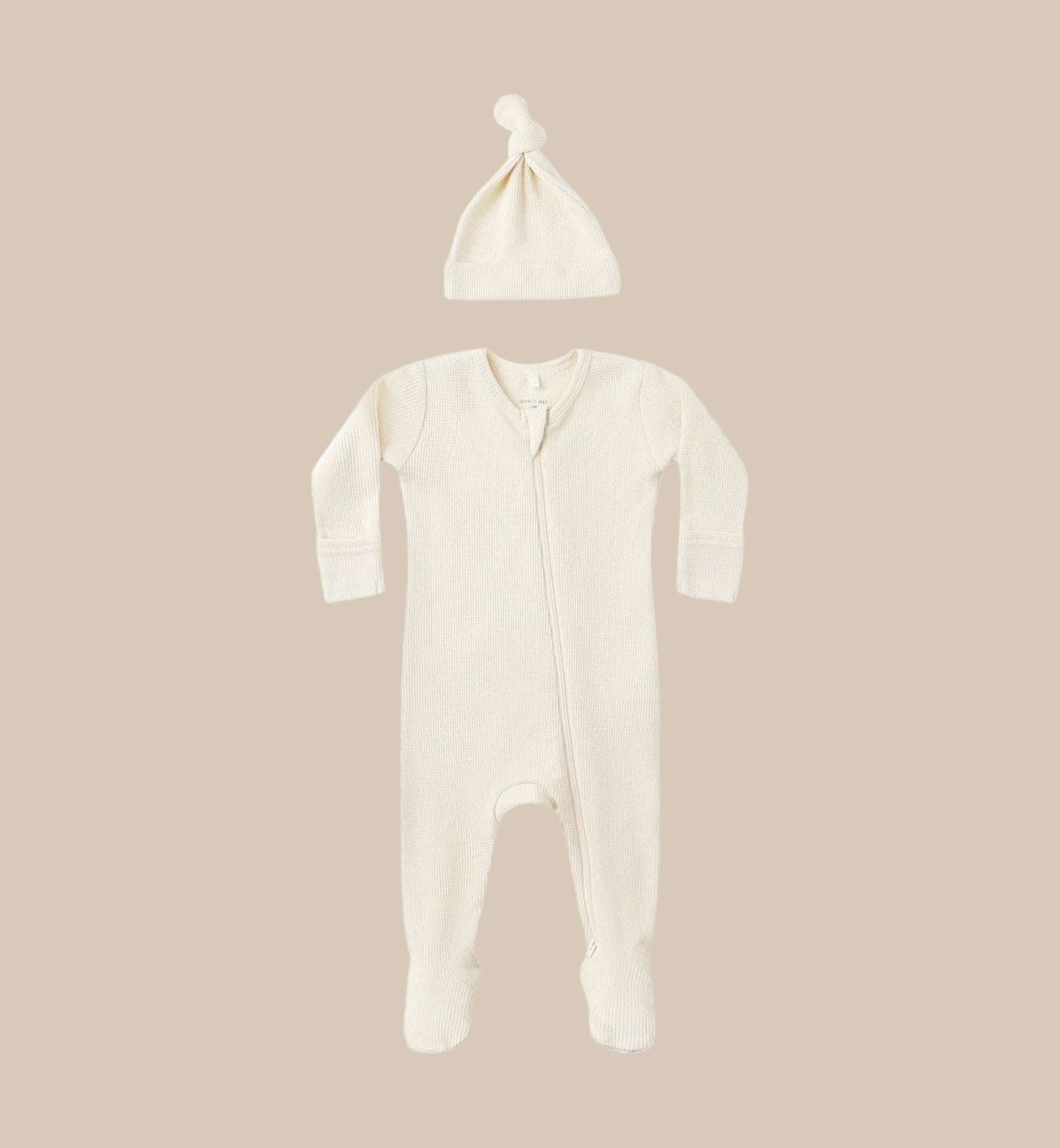 Quincy Mae Waffle Sleep Set - NATURAL | HONEYPIEKIDS